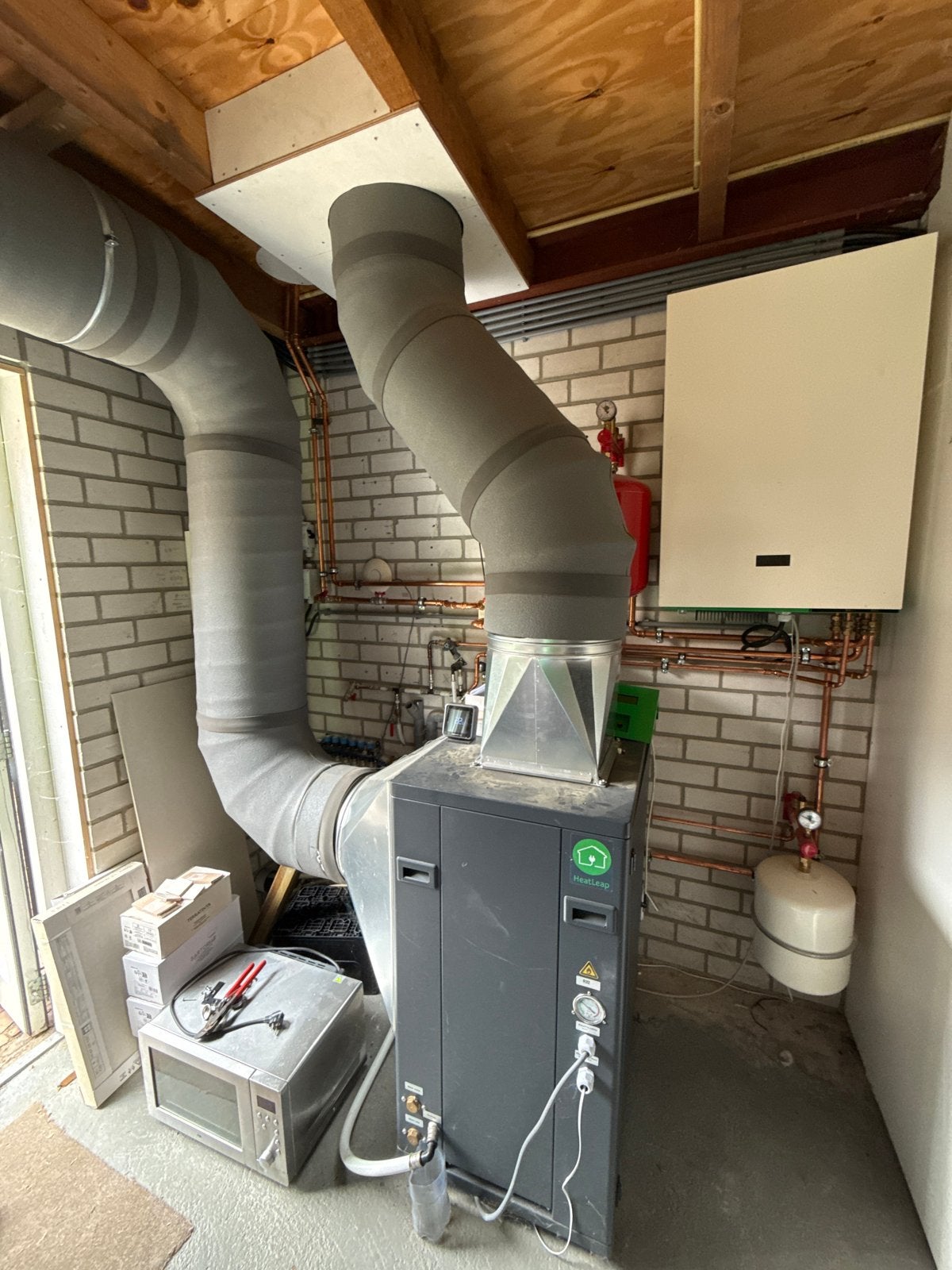 Heatleap 9kW warmtepomp met elektrische inductie ketel, Ophalen of Verzenden, Gebruikt, 800 watt of meer, Overige typen