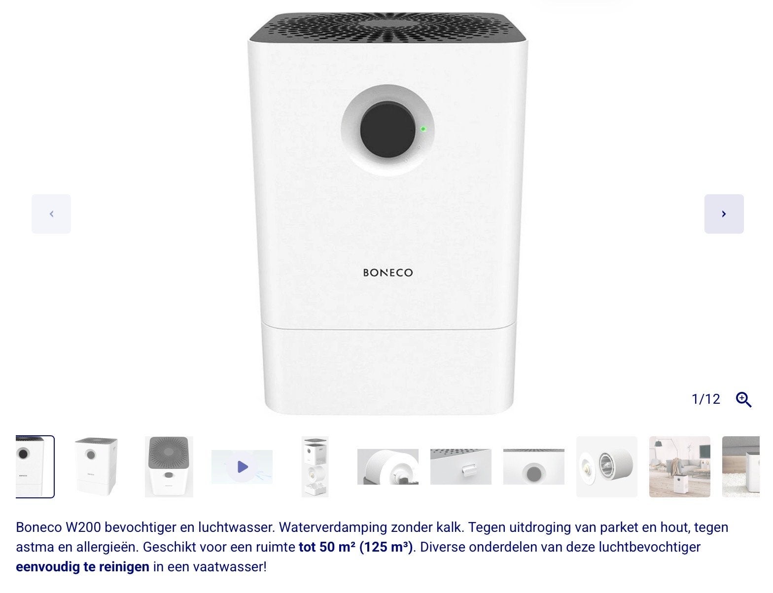 Boneco W200 Luchtbevochtiger & Luchtwasser - Kalkvrij, Ophalen of Verzenden, Gebruikt, Luchtbevochtiger