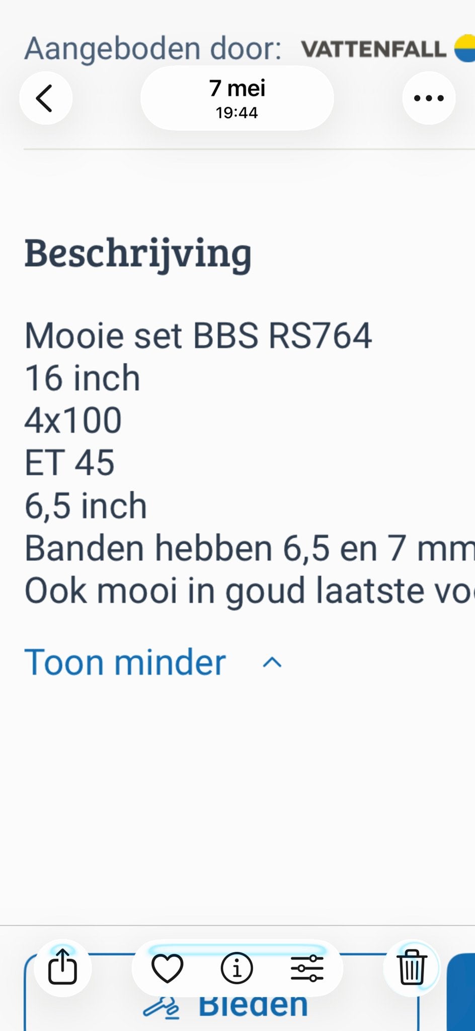 Mooie set BBS RS764 velgen met banden 16 inch, Auto-onderdelen, Banden en Velgen, Ophalen, Gebruikt, 16 inch, Banden en Velgen