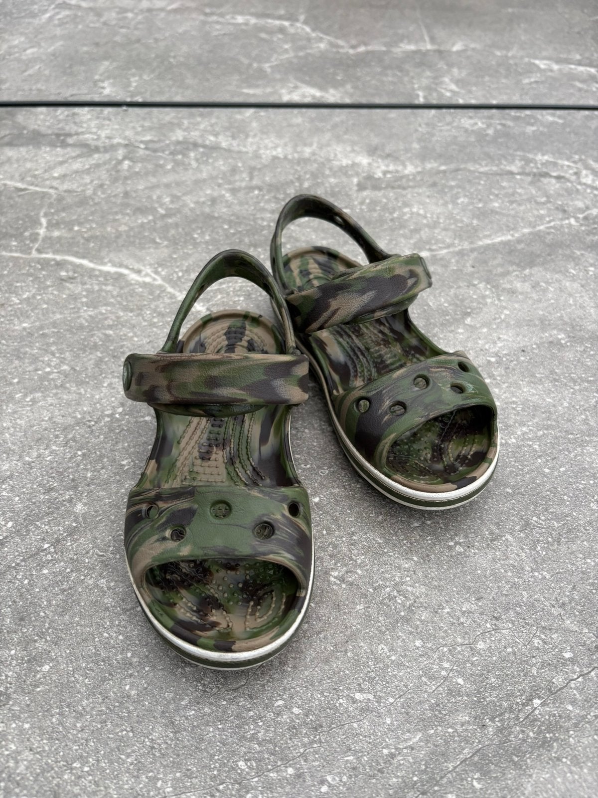 Groene Kinder Crocs Bayaband Sandalen maat 27/28, Jongen of Meisje, Overige typen, Ophalen of Verzenden, Zo goed als nieuw