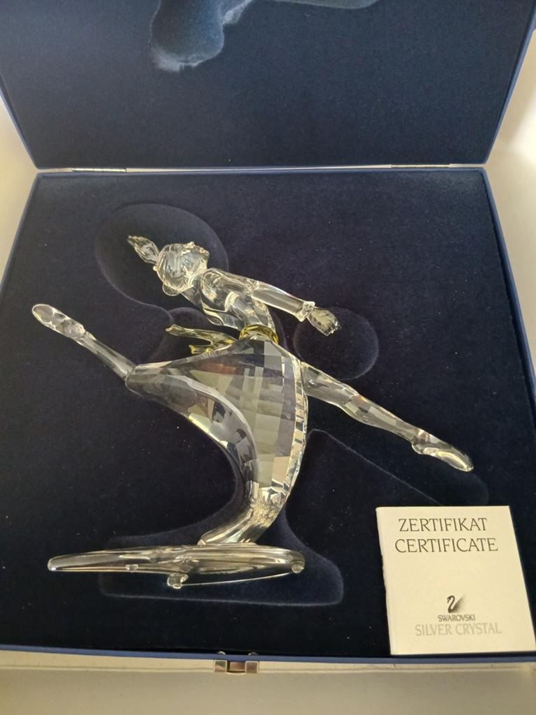 Swarovski Kristal Ballerina Beeldje - Zilver Kristal, Ophalen of Verzenden