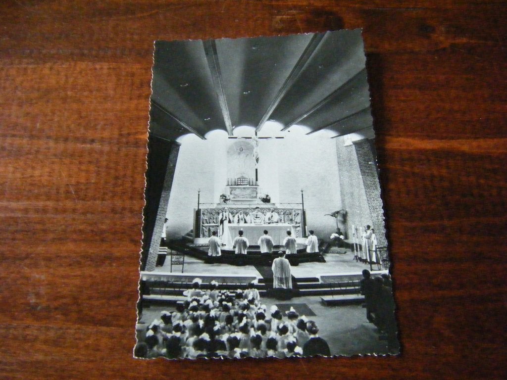 D40 - Eind - Nederweert - Kerkdienst - Mooi/Oud, Ophalen of Verzenden, 1940 tot 1960, Limburg