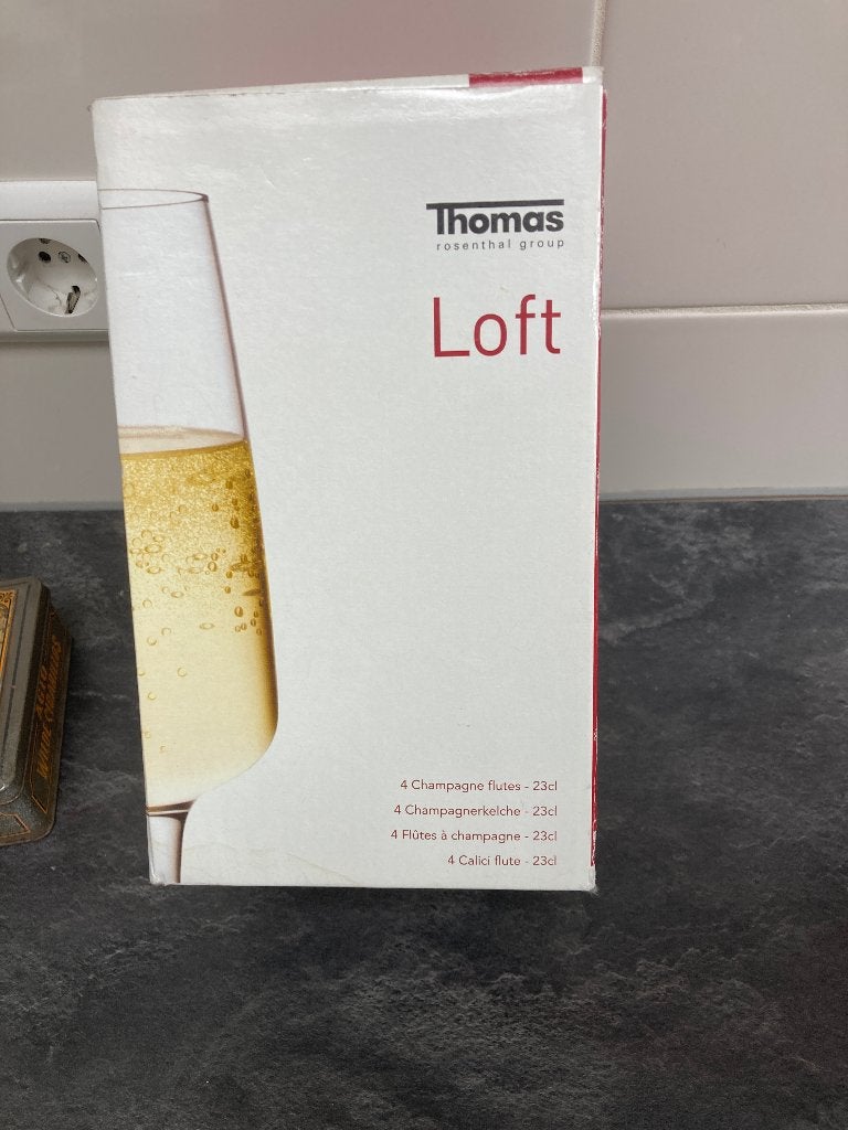 Thomas Rosenthal Loft Champagneglazen - Set van 4, Ophalen of Verzenden