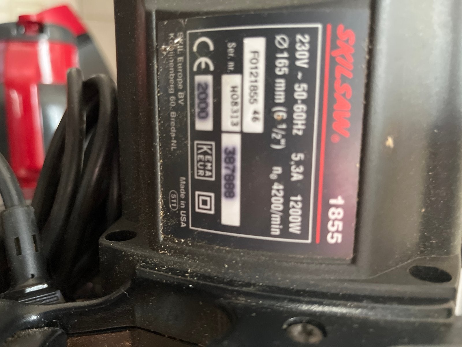 Skilsaw 1855 Cirkelzaag 1200W - Krachtig en Betrouwbaar, Ophalen, Gebruikt, Cirkelzaag, 30 tot 70 mm