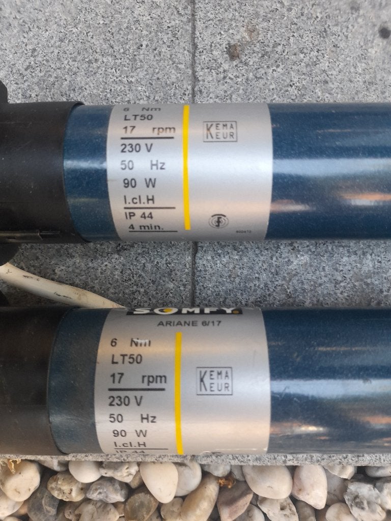 Somfy screen motor 2x, Gebruikt, Overige typen, Elektrisch, Ophalen of Verzenden