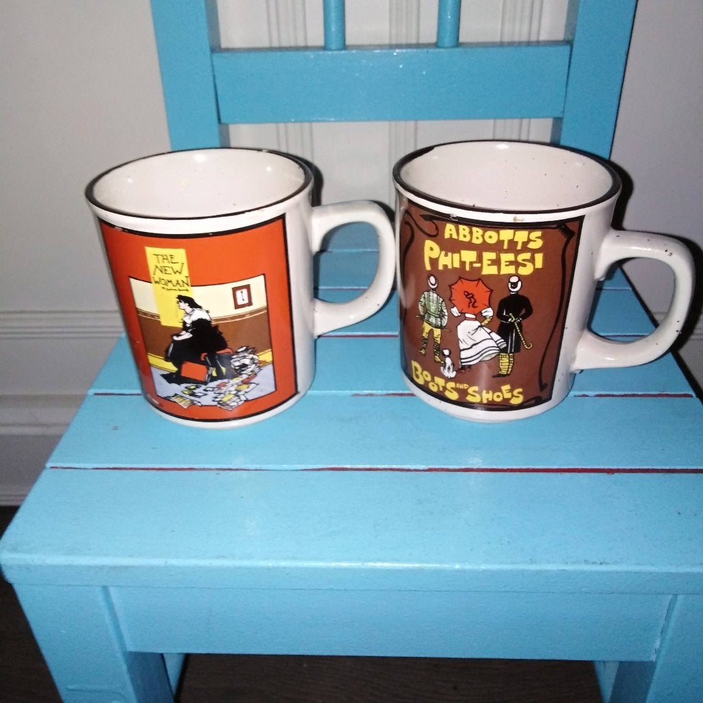 Koffiebekers old style met nostalgische print, Ophalen, Mok, Zo goed als nieuw, Overige stijlen