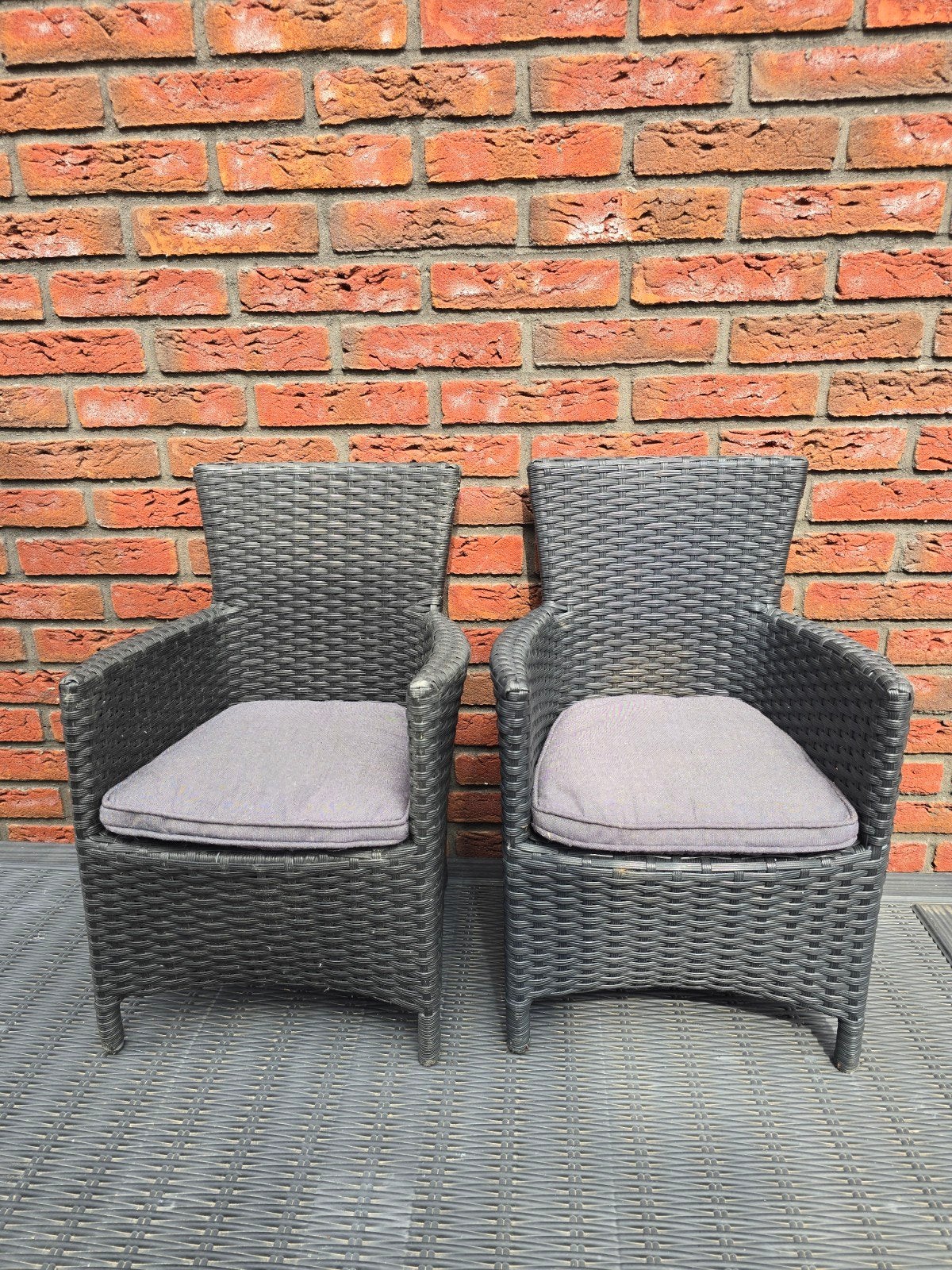 2 Bois Le Duc wicker kinder tuinstoelen met kussens, Ophalen, Zo goed als nieuw, Wicker