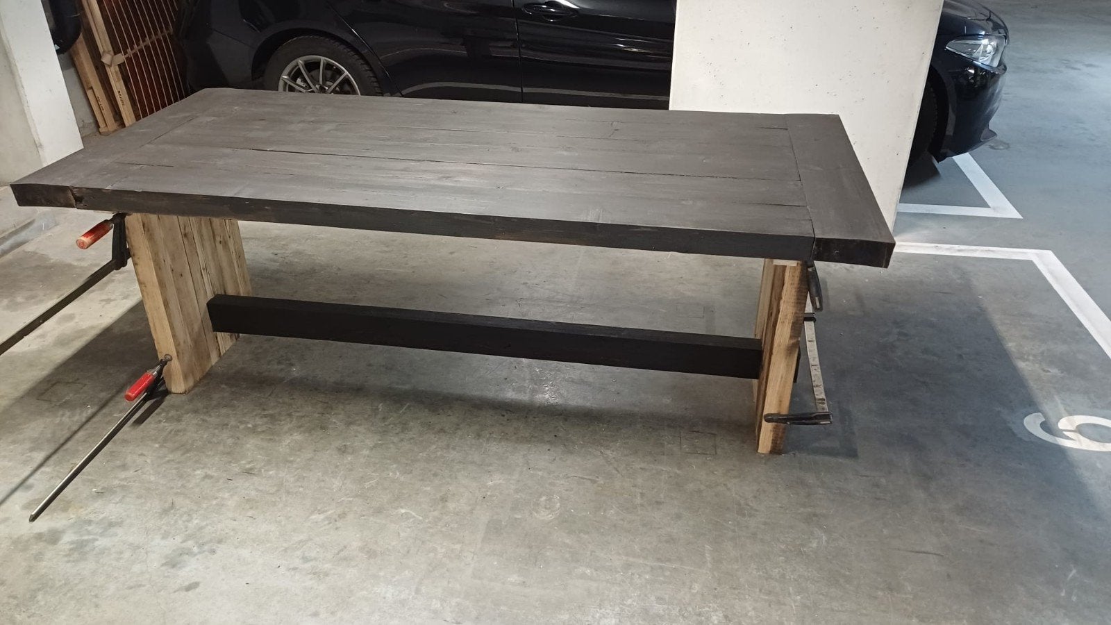 tafel van oud hout, Ophalen, Zo goed als nieuw, Rechthoekig, 50 tot 100 cm