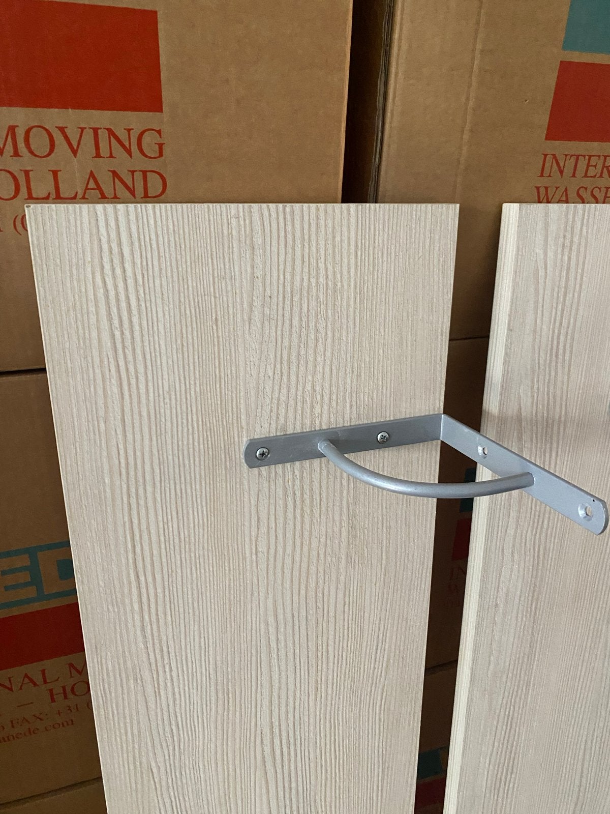 Beige wandplanken Duraline 120x25x1,8 cm (2 stuks), Huis en Inrichting, Ophalen, Zo goed als nieuw