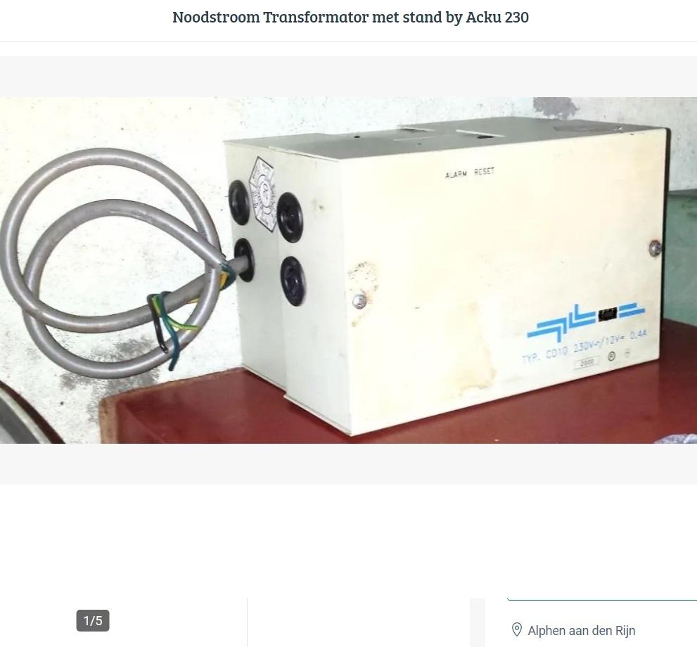 Noodstroom Transformator met stand by Accu 230V-12V-4A, Hobby en Vrije tijd, Elektronica-componenten, Ophalen of Verzenden, Nieuw