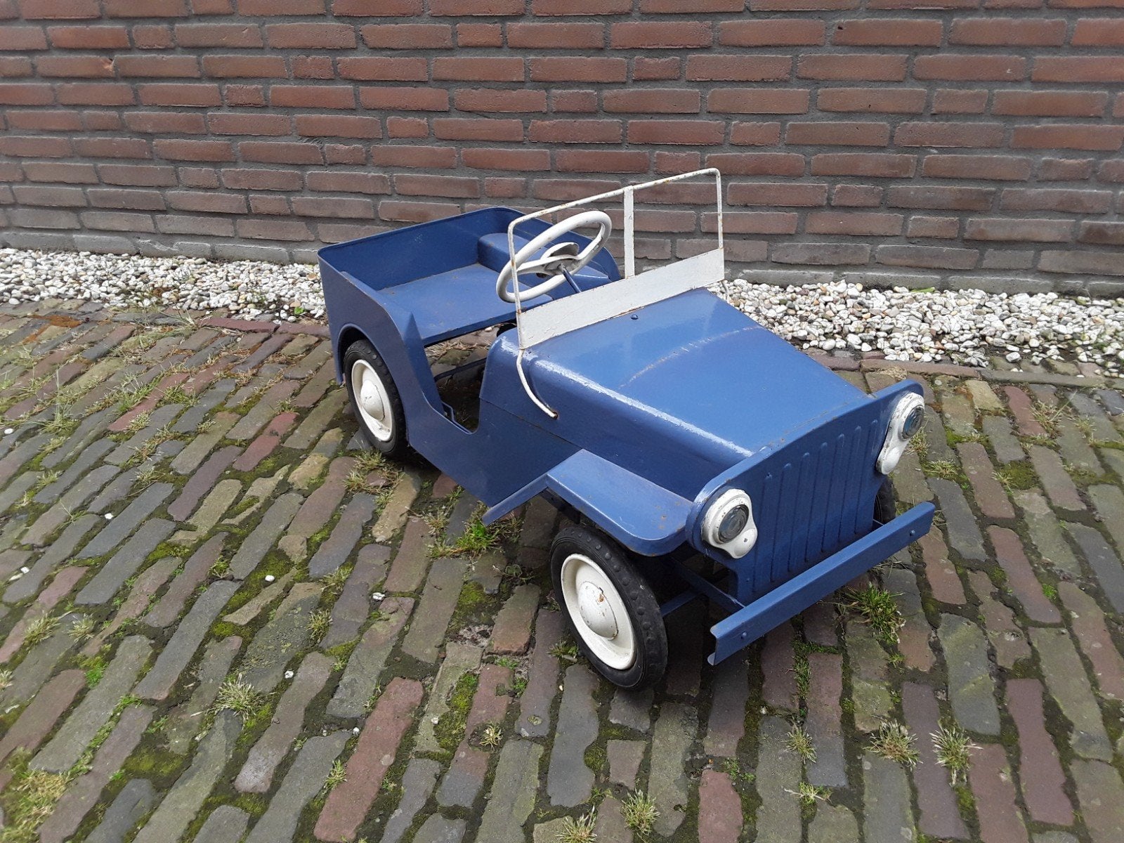 Willy jeep, trapauto jaren 50. pedalcar. Geheel compleet., Antiek en Kunst, Ophalen