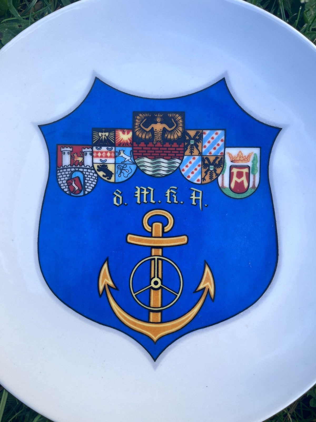 Wandbord Kriegsmarine Marine Kraftfahr Abteilung Groningen, Ophalen of Verzenden, Marine, Duitsland, Kunstobject