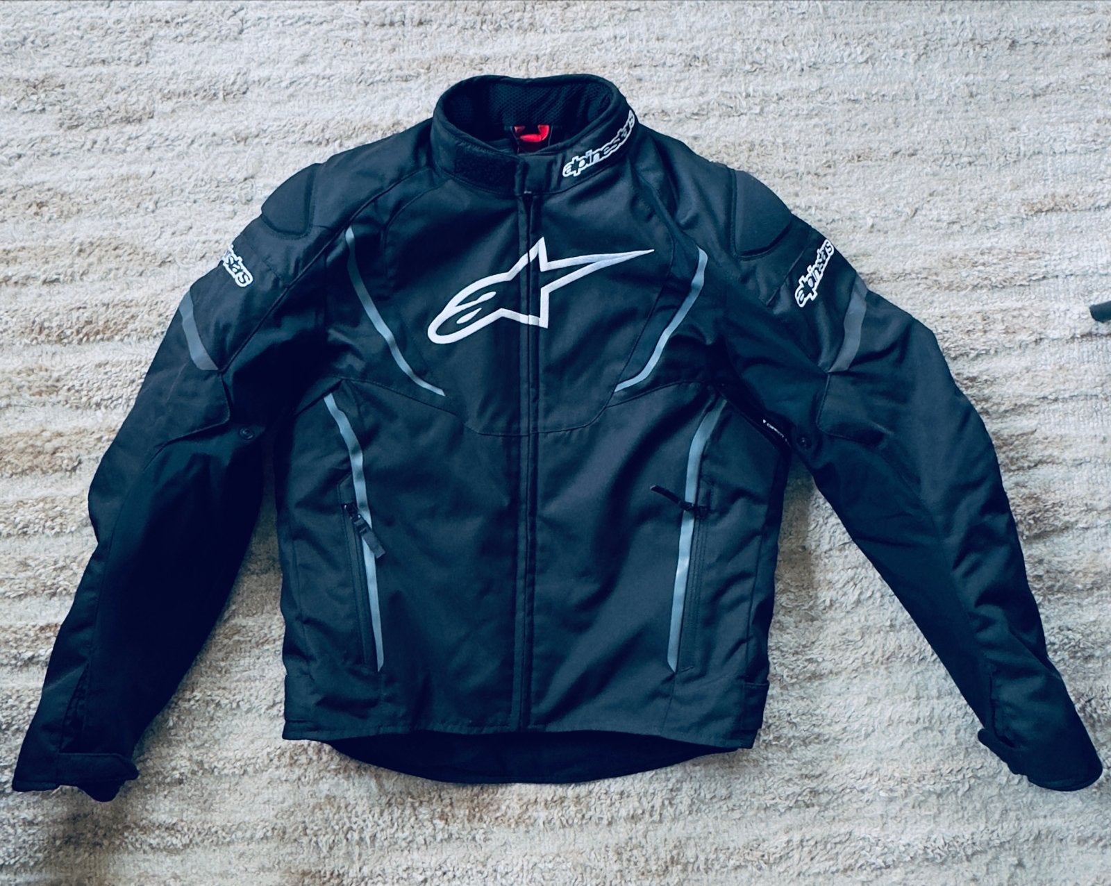 Alpinestars T-Jaws V3 WP motorjas zwart - zo goed als nieuw, Motoren, Ophalen of Verzenden, Tweedehands, Heren, Jas | textiel