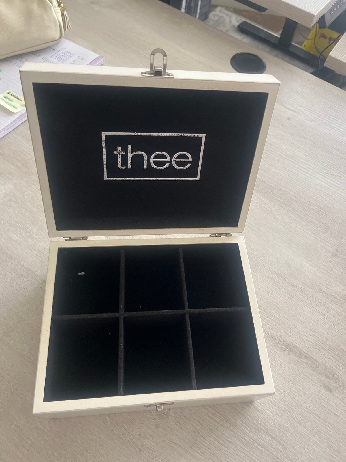 Theedoos met 6 vakken - Wit, Minder dan 50 cm, Gebruikt, Ophalen of Verzenden, 5 – 50