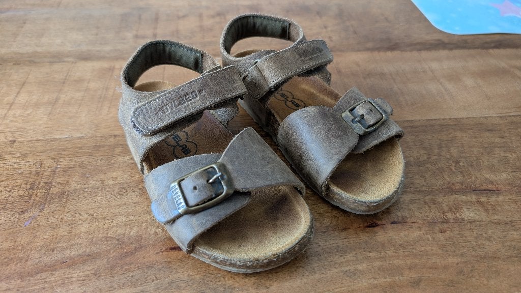 Leren sandalen Develab maat 25, Ophalen, Jongen of Meisje, Overige typen, Zo goed als nieuw