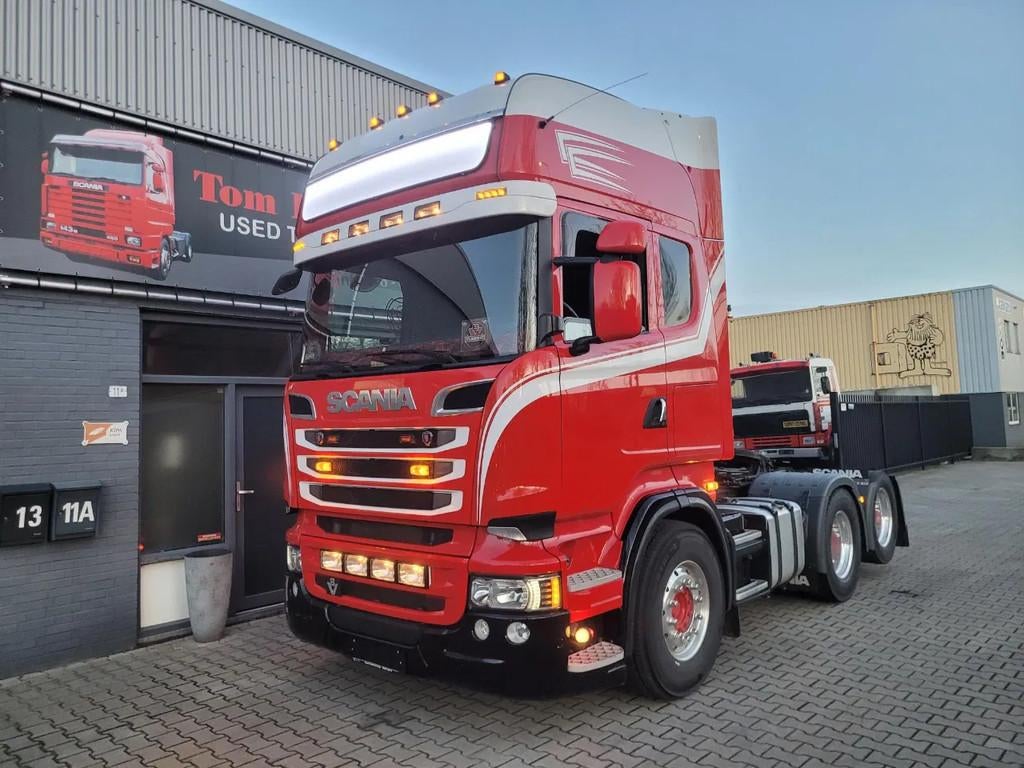 Scania R520 V8 LB6X2MNA Topline manual retader steel/air hyd, Auto's, Vrachtwagens, Euro 6, Scania, 520 pk, Te koop