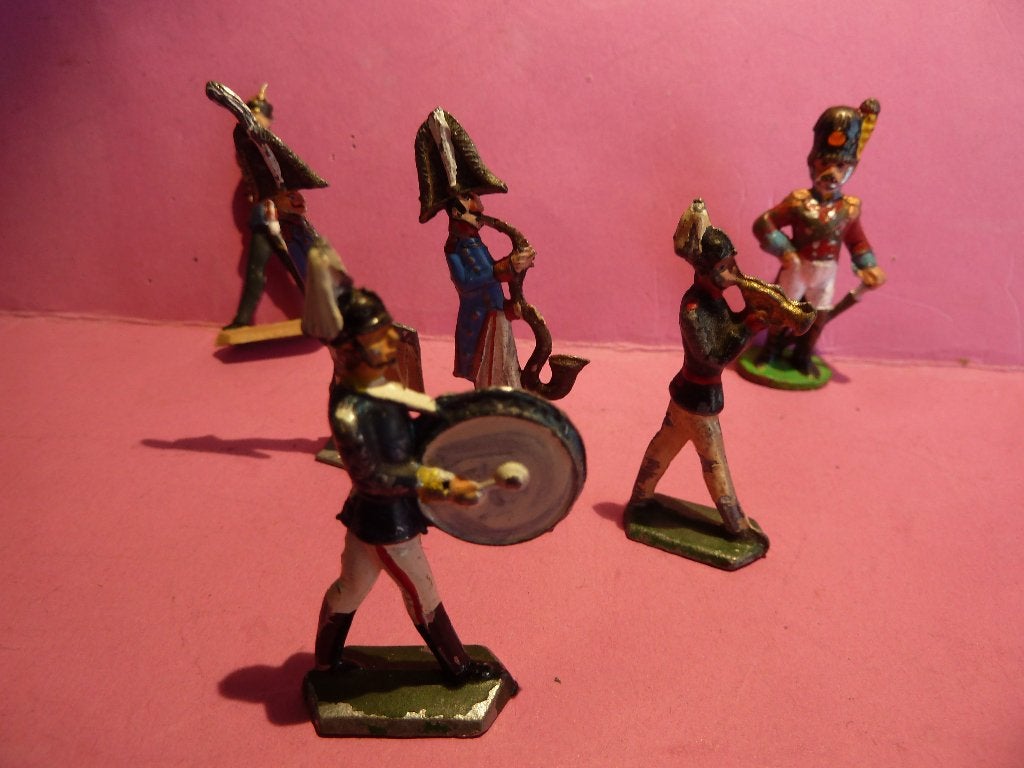 KLEIN BLIKKEN MUZIEKKORPS  ( gem. 5 cm.), Ophalen of Verzenden, Gebruikt