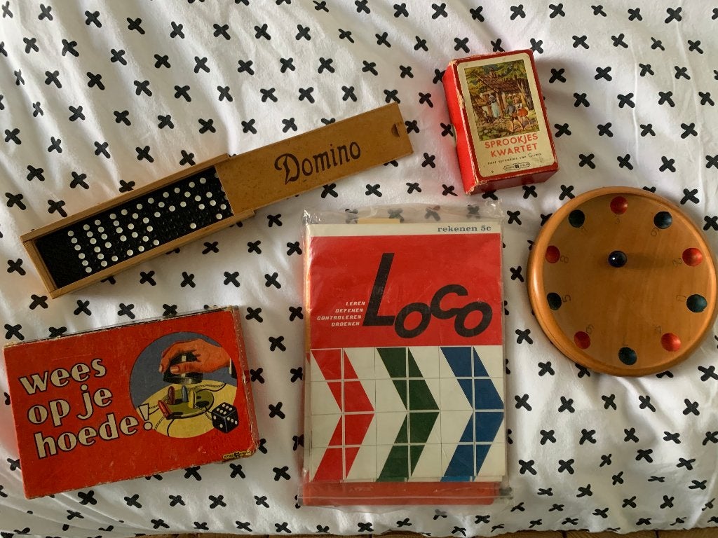 5x oud Hollandse gezelschapsspelen, Gebruikt, Vijf spelers of meer, Onbekend, Ophalen of Verzenden