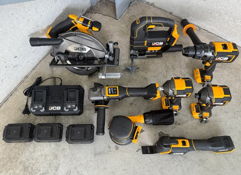 JCB PRO-LINE  Ac cu Gereedschapsset | 4 Machines | 2x 5.0Ah, 600 watt of meer, Overige typen, Nieuw, Ophalen of Verzenden