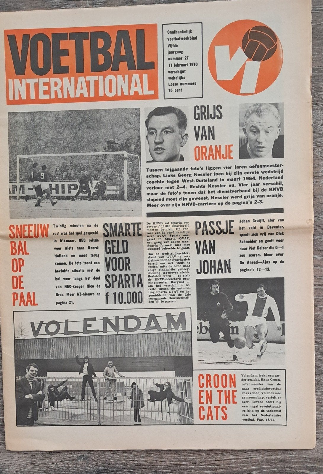 Voetbal International - 17 februari 1970, Verzamelen, Ophalen of Verzenden, Ajax