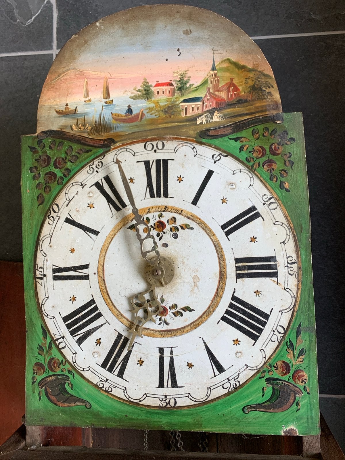 Antieke Friese staartklok uit ca. 1850 - Restauratieproject, Antiek en Kunst, Ophalen