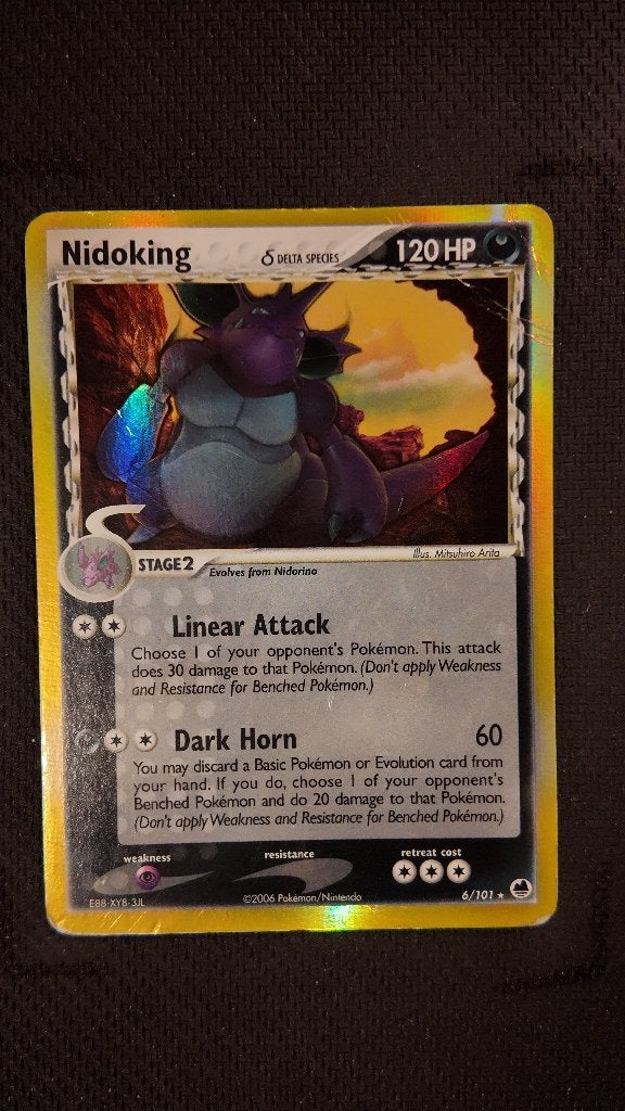 Nidoking δ 6 6 Dragon Frontiers | Pokemon kaart, Ophalen, Zo goed als nieuw, Losse kaart, Foil