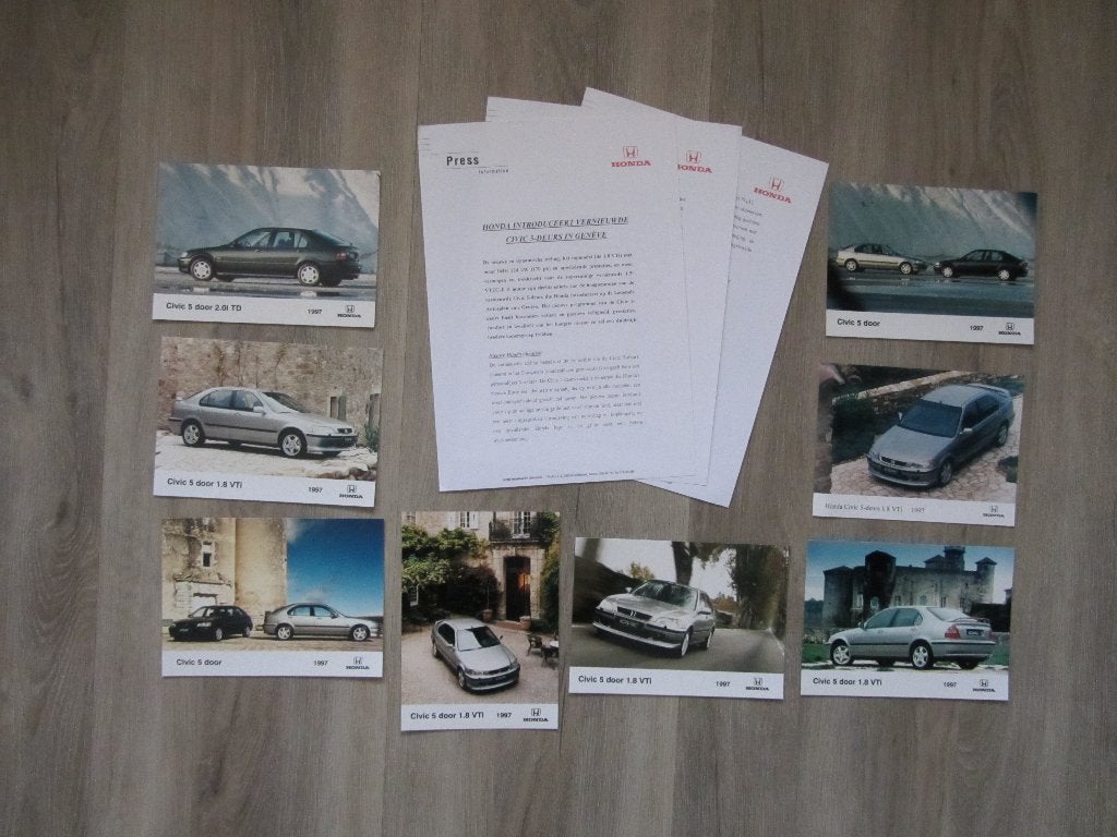 Honda Civic 5 Deurs Press Information 1994 - 1997, Ophalen of Verzenden, Zo goed als nieuw, Honda, Honda