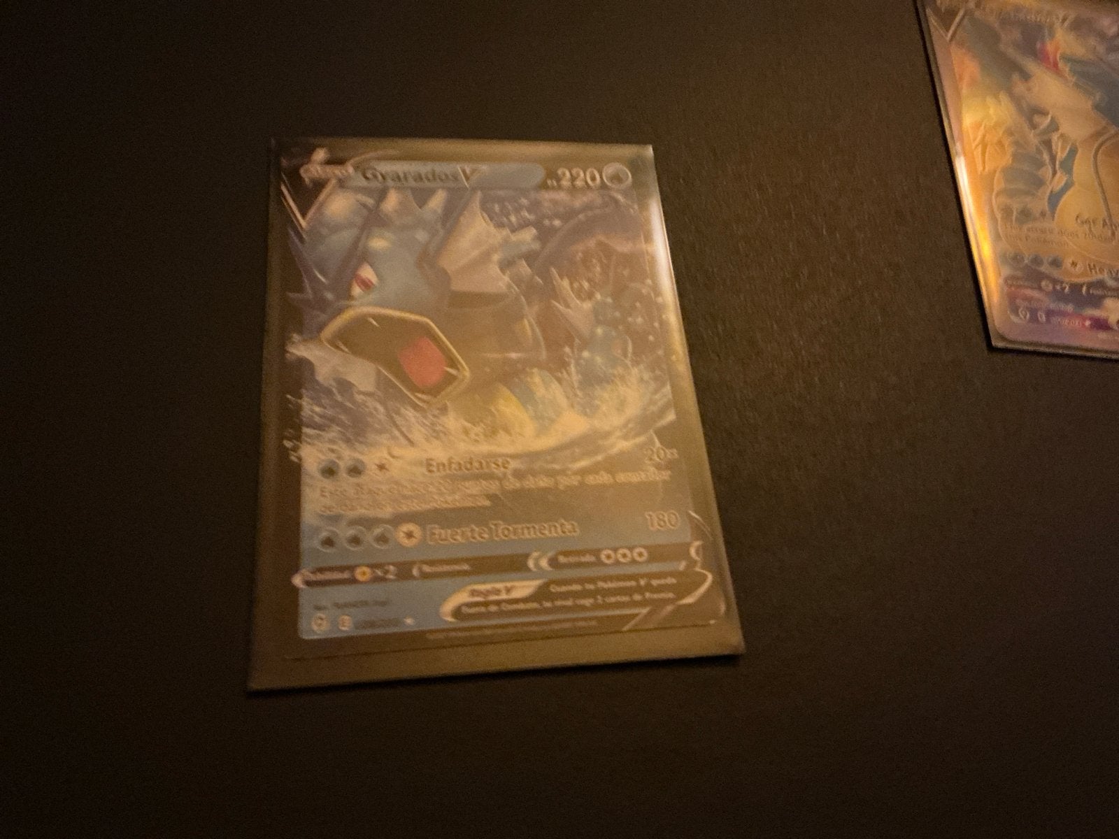 Gyarados V en Gyarados GX Pokémon kaarten, Hobby en Vrije tijd, Ophalen of Verzenden, Zo goed als nieuw, Meerdere kaarten, Foil