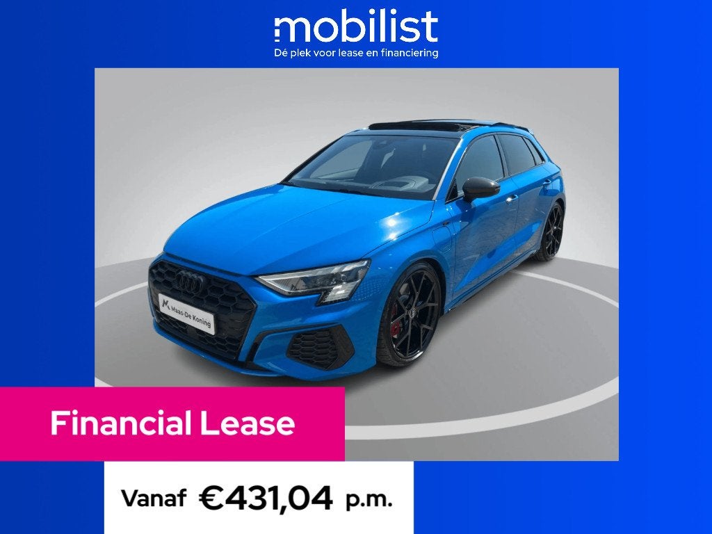Audi A3 Sportback 45 TFSIe 245pk S edition Competition, 77 km/l, Gebruikt, 4 cilinders, Blauw