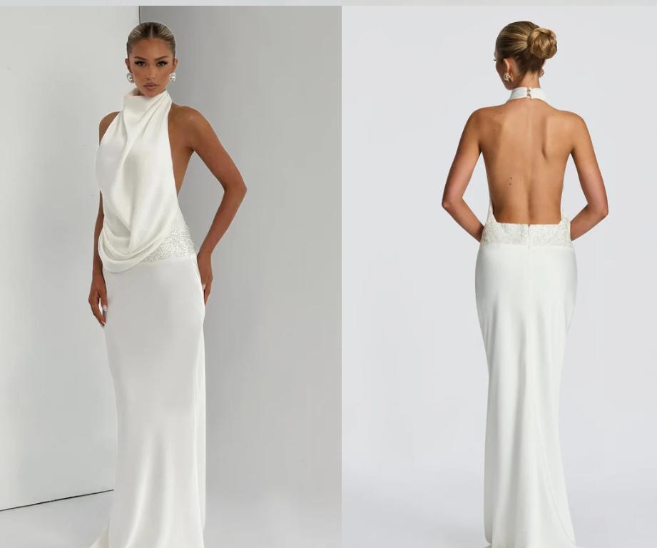 Lange witte jurk van Babyboo, Kleding | Dames, Jurken, Verzenden, Wit, Nieuw, Babyboo