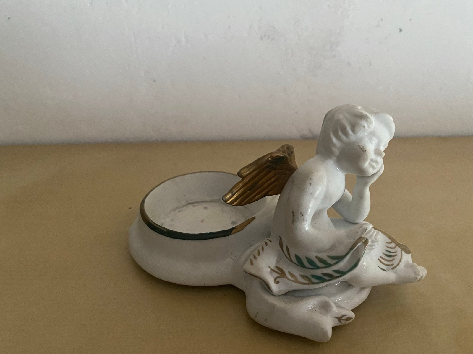Villeroy & Boch Engel Beeldje Kaarsenhouder Brocante, Huis en Inrichting, Woonaccessoires | Kandelaars en Kaarsen, Overige materialen