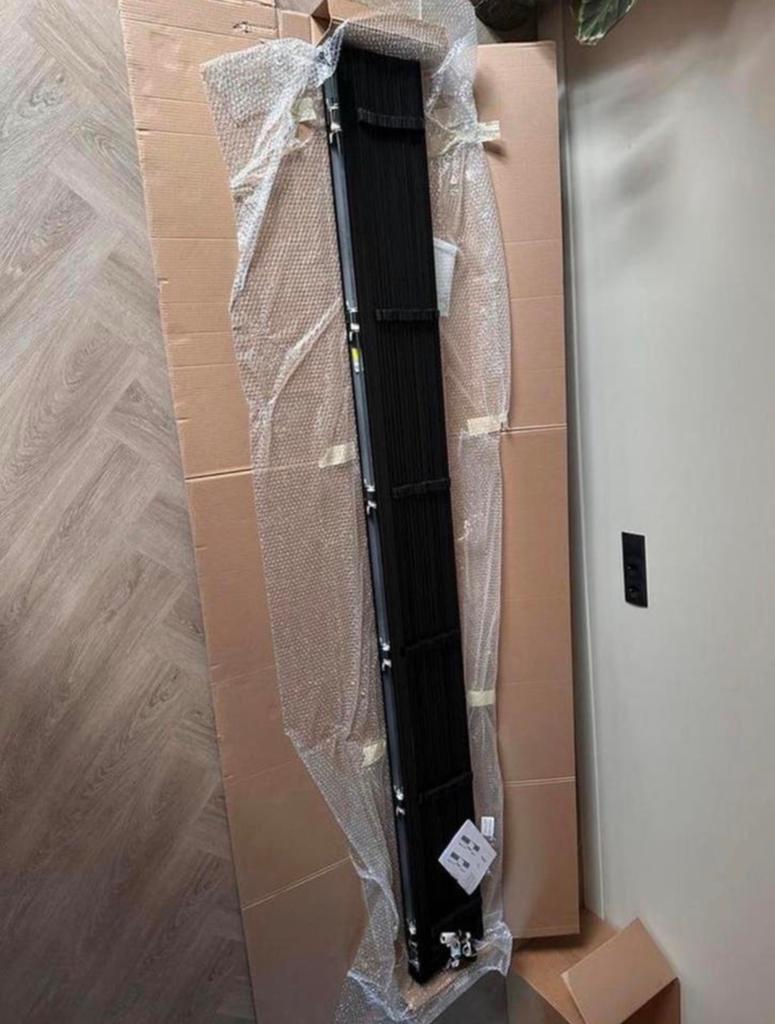 Zwarte houten jaloezien nieuw, Huis en Inrichting, Ophalen, 200 cm of meer, Zwart, Nieuw