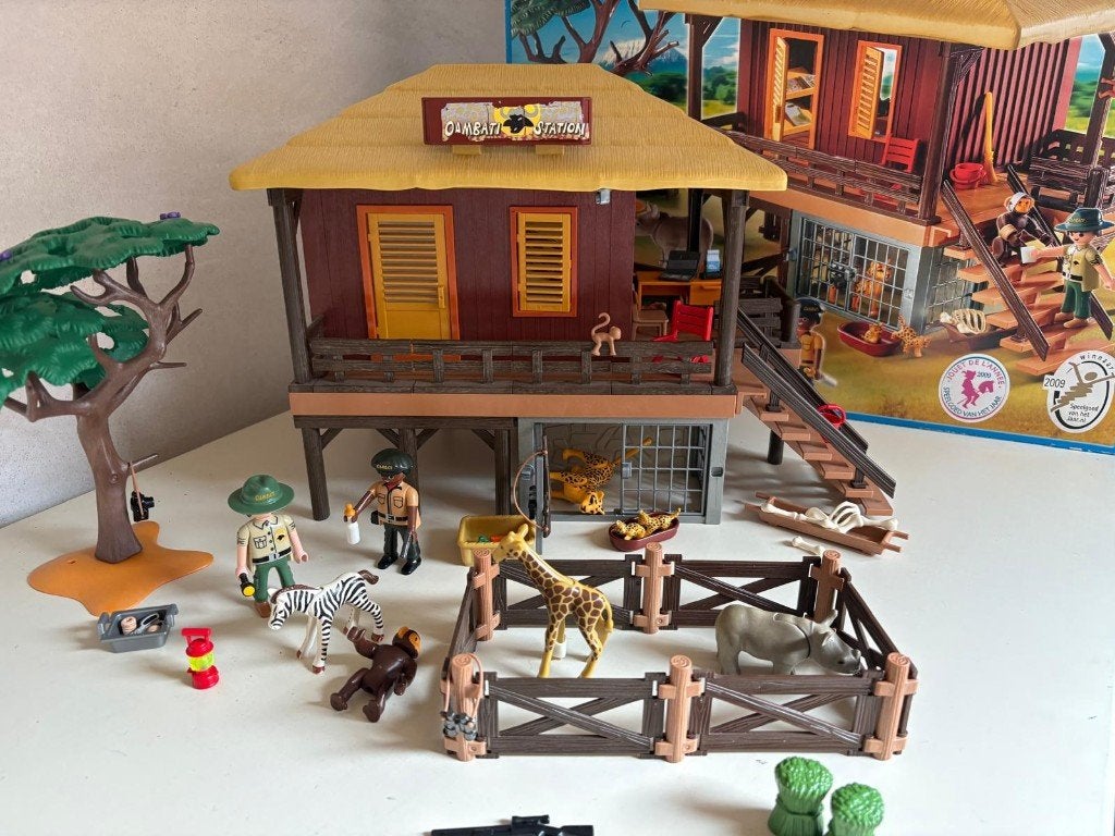 Playmobil Safari Verzorgingspost 4826, Kinderen en Baby's, Speelgoed | Playmobil, Ophalen, Wild life, Gebouw, Complete set