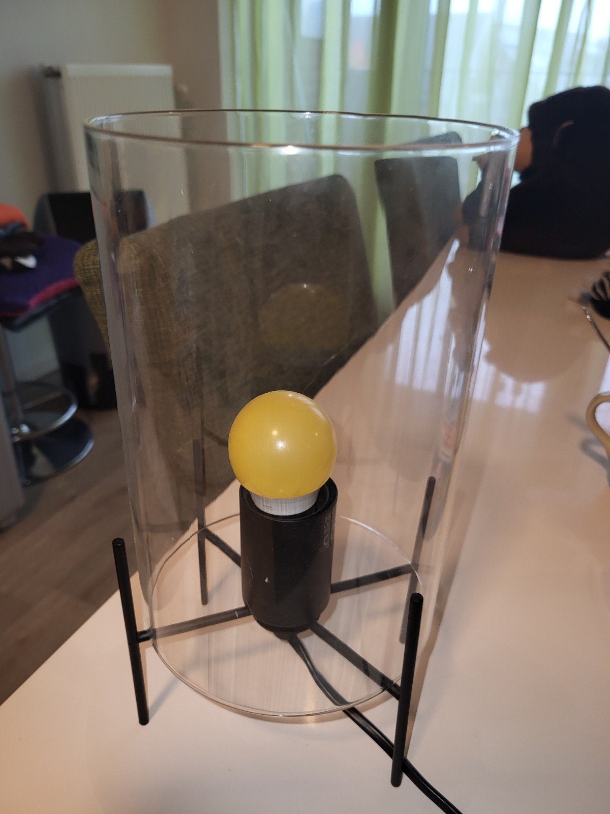 sta lamp met glazen kap verstelbare poten, Caravans en Kamperen, Ophalen, Zo goed als nieuw, Campinglamp