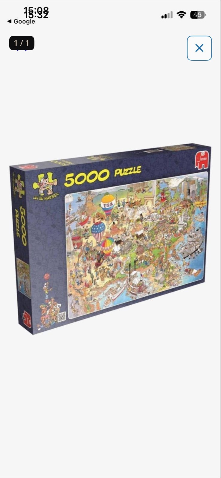 Jan van Haasteren 5000 stukjes puzzel, Ophalen, Meer dan 1500 stukjes, Zo goed als nieuw, Legpuzzel