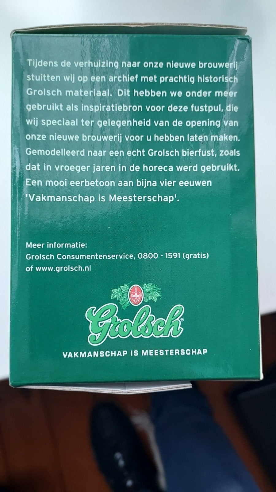 Grolsch Bierpul RVS - Nieuw in doos, Overige typen, Ophalen of Verzenden, Metaal, Overige merken