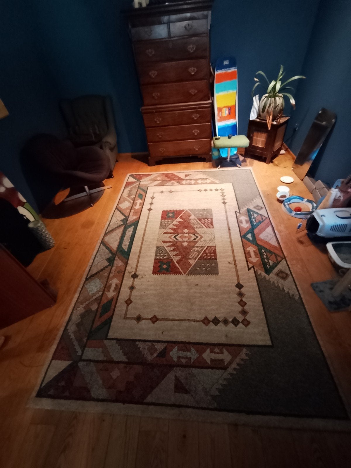 Groot vloerkleed 300 x 200 cm – kelim / vintage look, Ophalen, Gebruikt, 200 cm of meer, 200 cm of meer