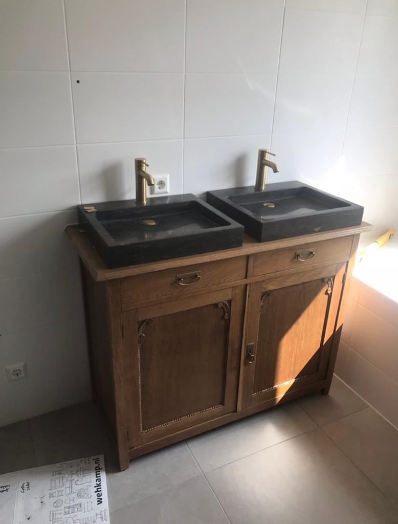 Vintage Badkamermeubel, Huis en Inrichting, Badkamer | Badkamermeubels, Gebruikt, 100 tot 150 cm, Ophalen of Verzenden, Minder dan 100 cm