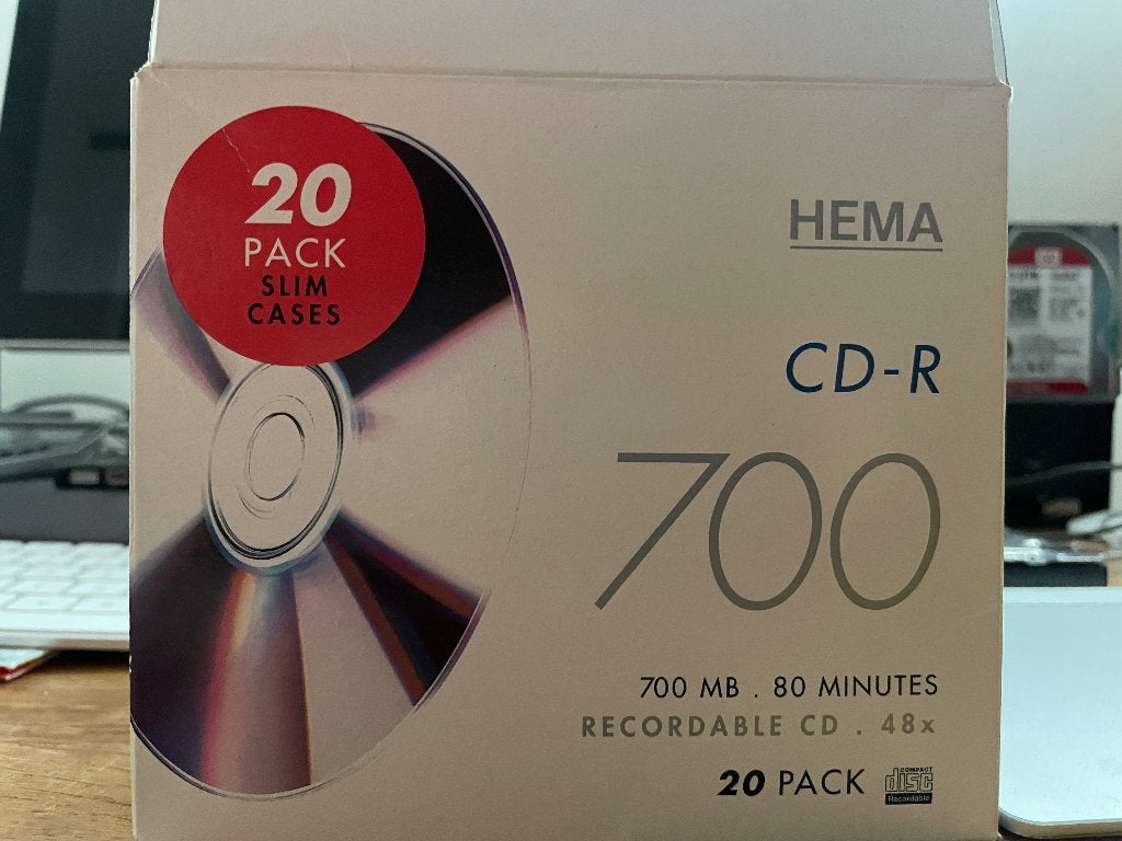 16x Hema CDR 700 Mb in doosje, HEMA, Herschrijfbaar, Cd, Nieuw