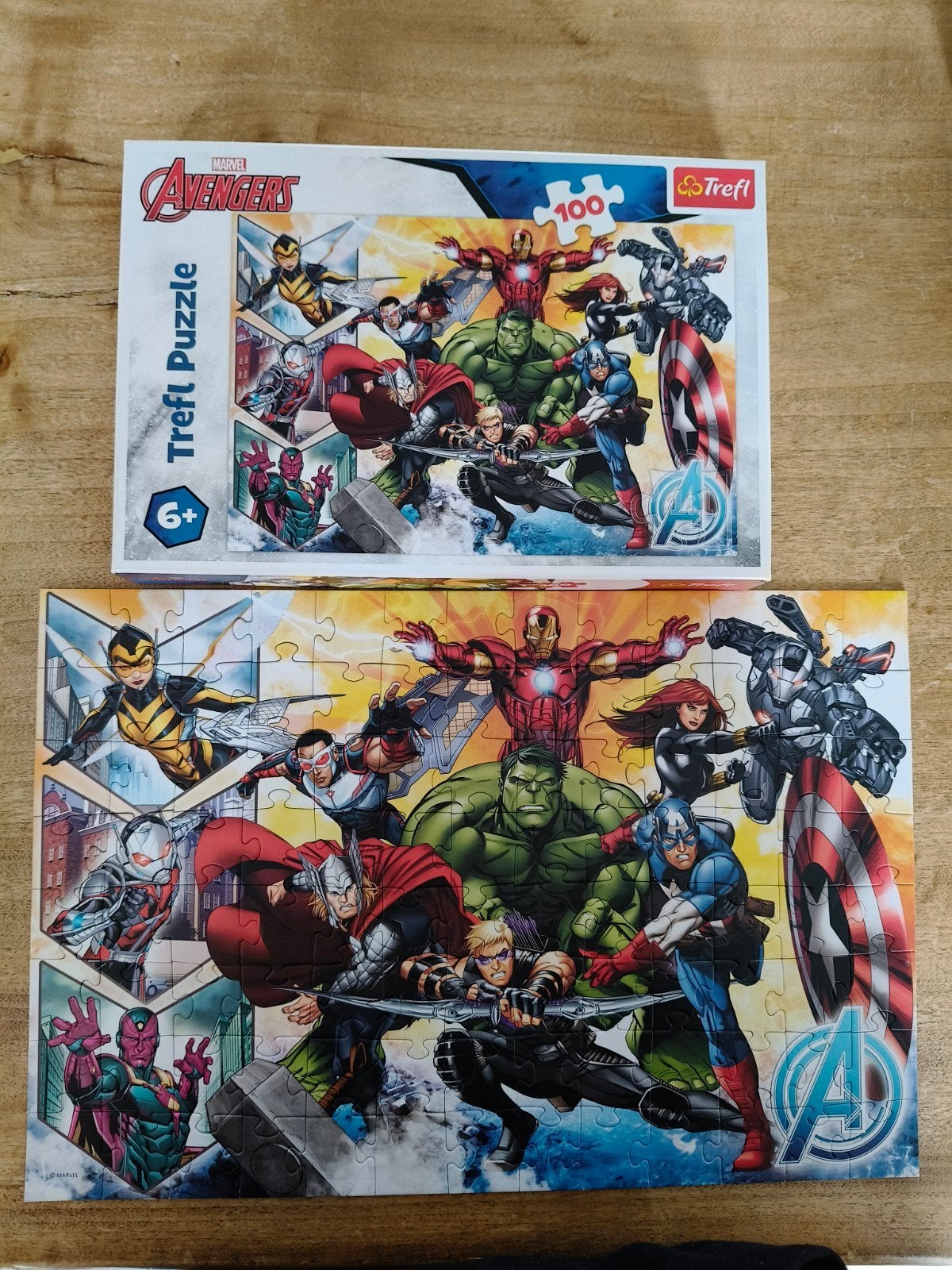 Marvel Avengers Trefl Legpuzzel 100 stukjes, Ophalen of Verzenden, Meer dan 50 stukjes, Zo goed als nieuw, 6 jaar of ouder