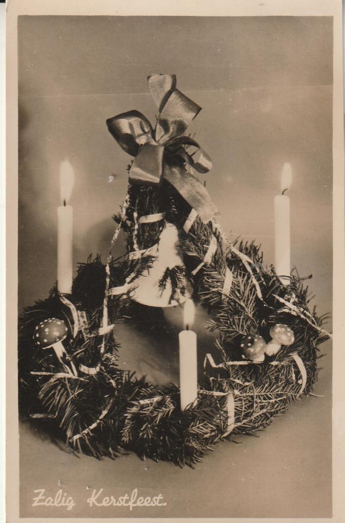 Zalig Kerstfeest 1945, Ophalen of Verzenden, 1940 tot 1960, Gelopen, Feest(dag)