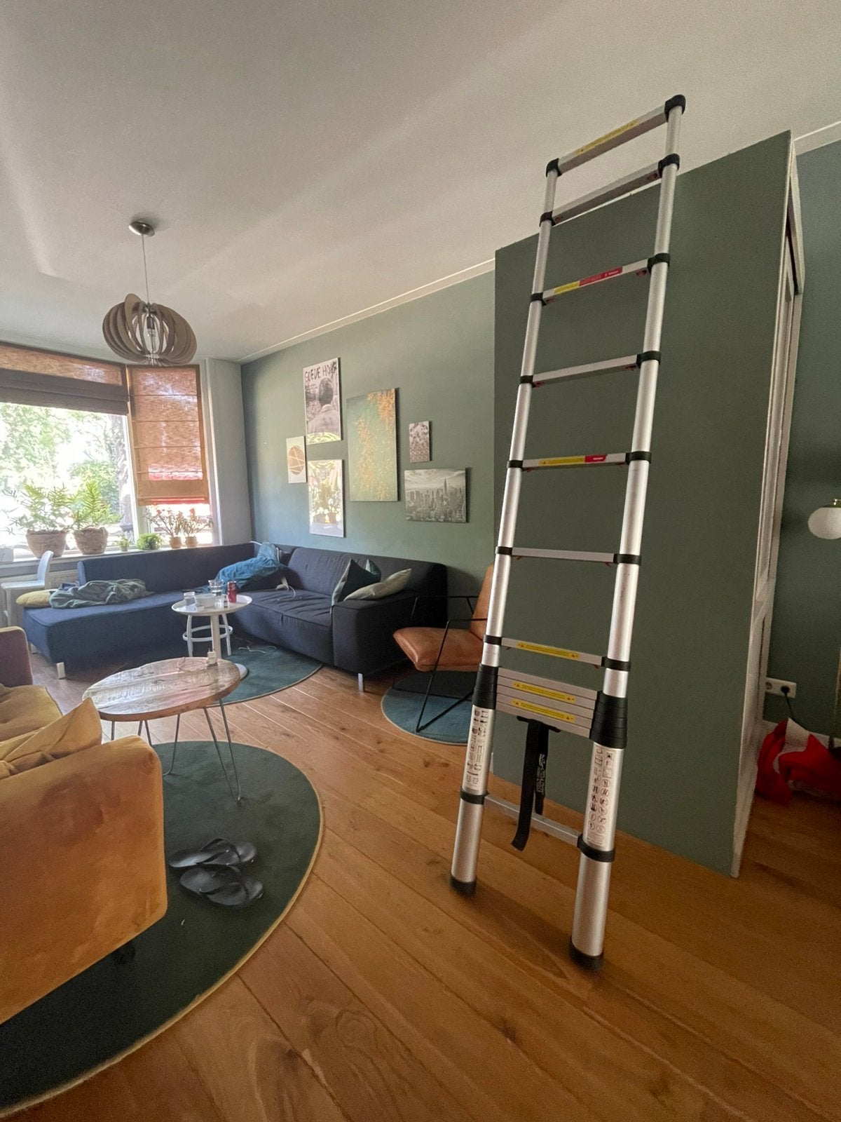 O’DADDY telescopische ladder 3.90m voor maar €65, Doe-het-zelf en Verbouw, Ladders en Trappen, Ophalen, Zo goed als nieuw, 2 tot 4 meter