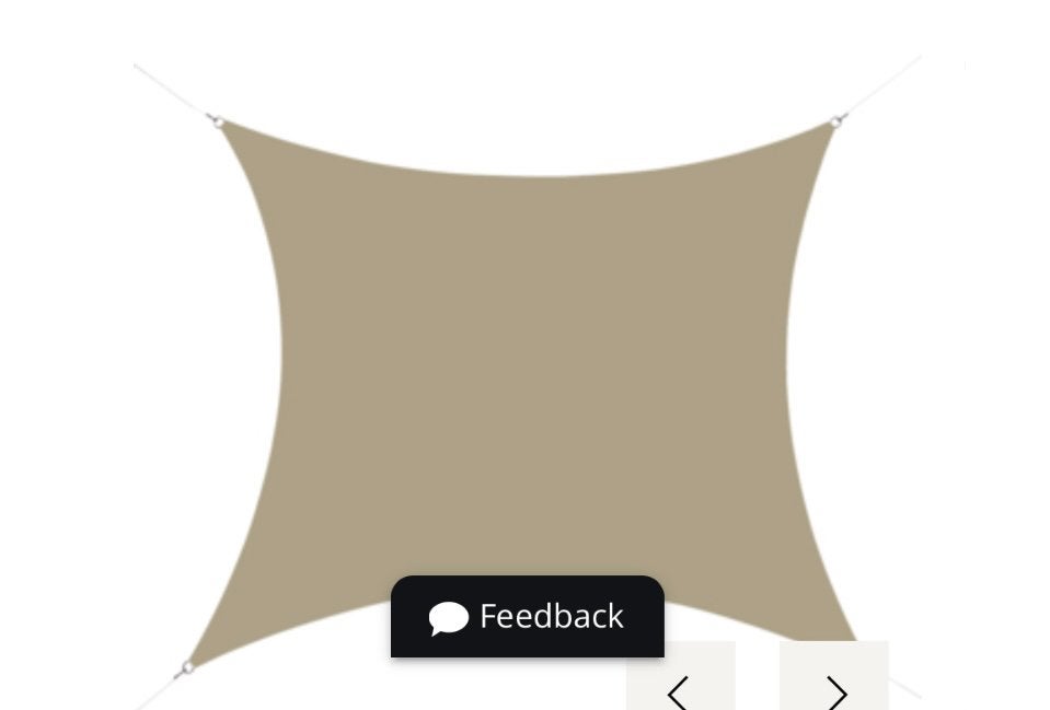 Handson Schaduwdoek Vierkant Beige Waterafstotend 3,6 m, Ophalen, Nieuw