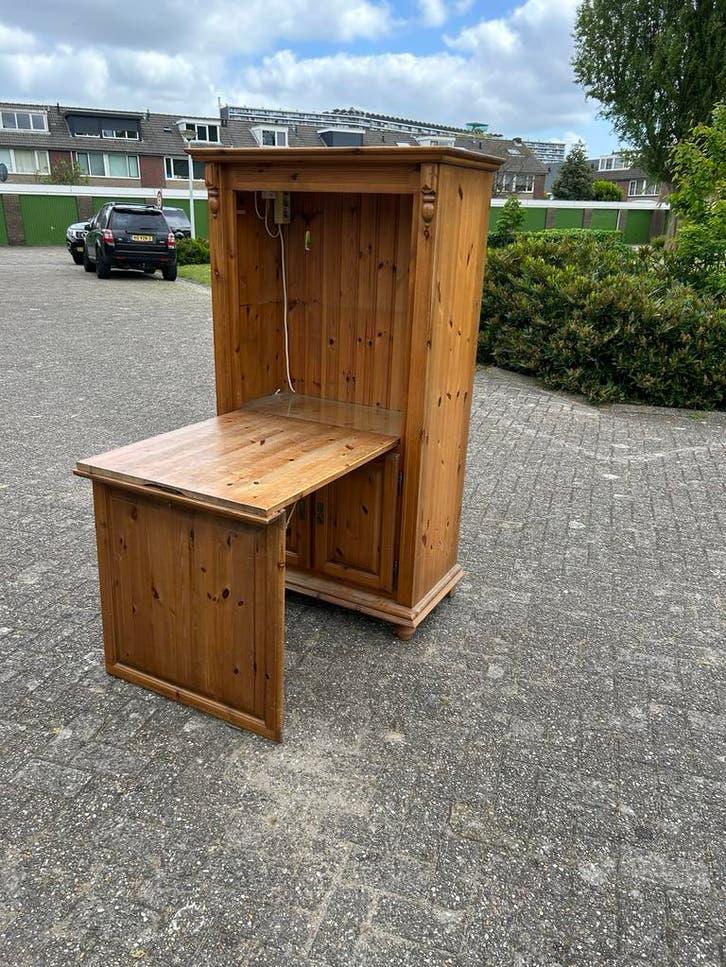 Grenen buffet/bureaukast - Ruimtewinner!, Ophalen, Gebruikt