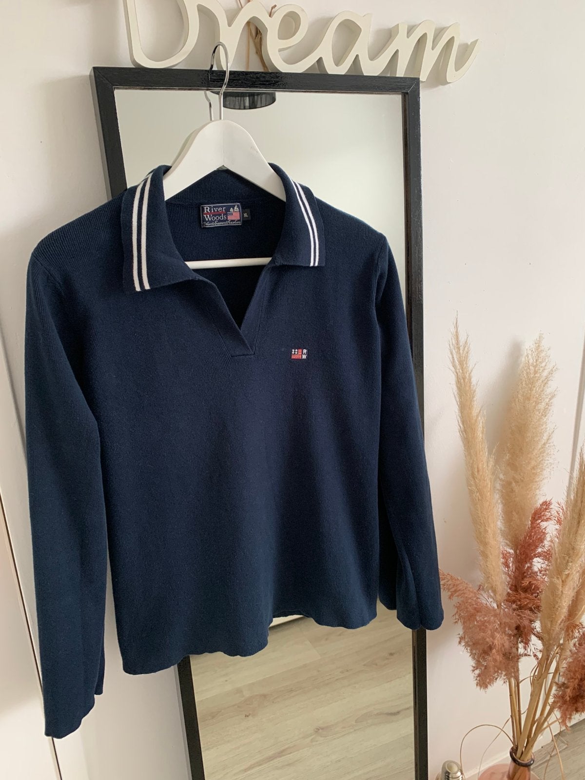 Mooie River Woods katoenen donker blauwe trui. L/xL., Kleding | Dames, Truien en Vesten, Ophalen of Verzenden, Zo goed als nieuw