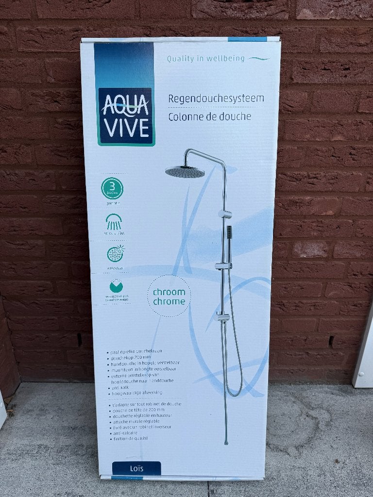 AquaVive chrome regendouchesysteem NIEUW, Ophalen, Nieuw, Chroom, Douche