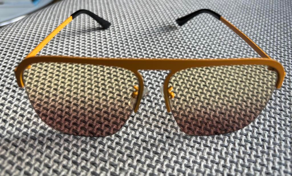 Vintage zonnebril (unisex), Ophalen of Verzenden, Zo goed als nieuw, Geel, Overige merken