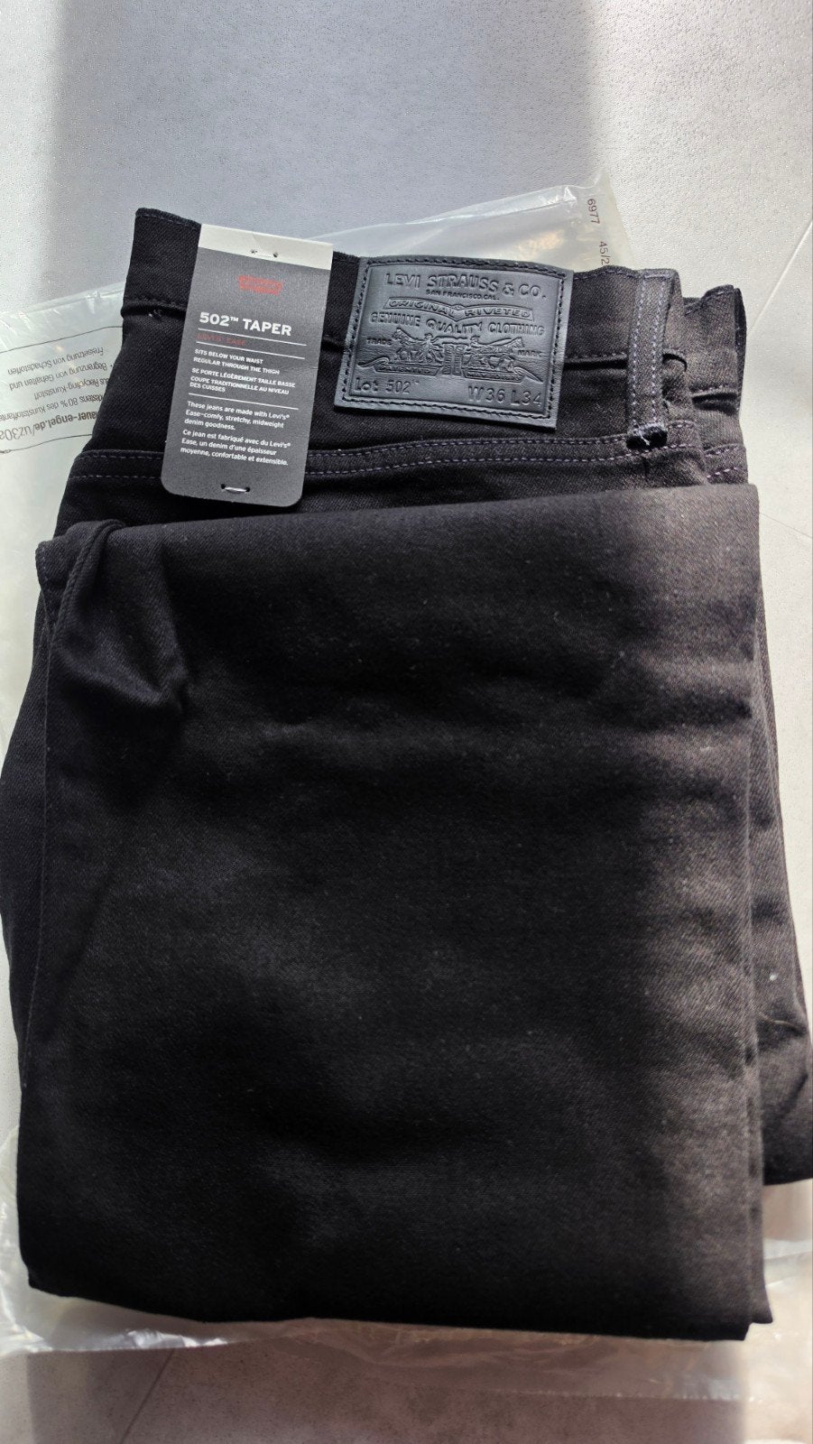 Nieuwe Levi's 502 Taper Jeans - Zwart, W36 L34, W36 - W38 (confectie 52/54), Levi's, Zwart, Nieuw