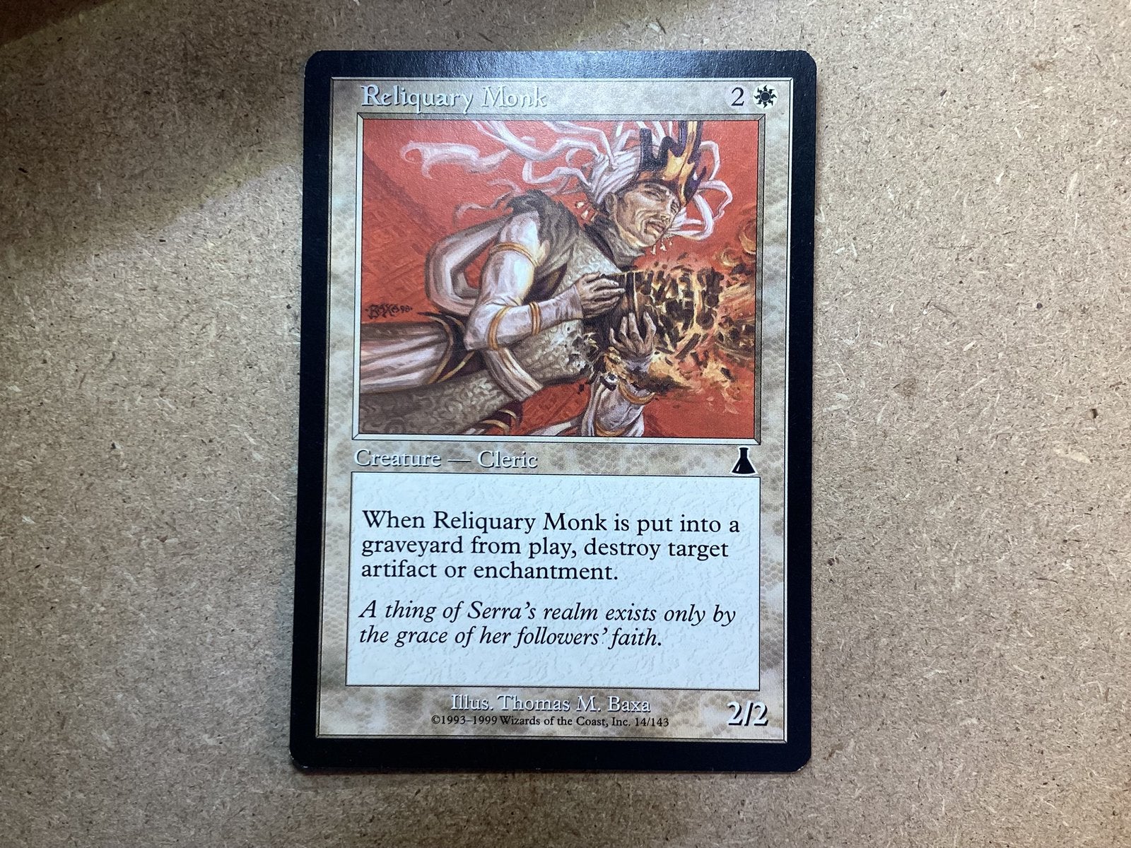 1x Reliquary Monk [014/143] (Excellent), Ophalen of Verzenden, Zo goed als nieuw, Losse kaart