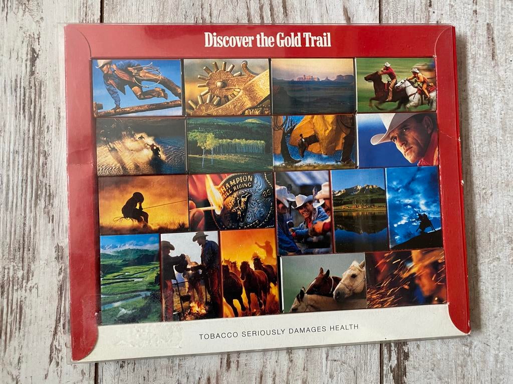 Marlboro - discouver the gold trail- lucifers, Verzenden, Zo goed als nieuw, Luciferdoosjes of -merken